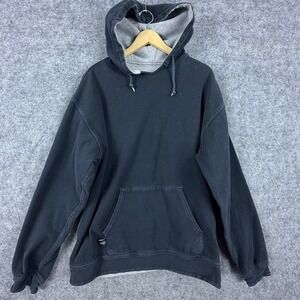 Charles River Apparel Reversible Hoodie Mens 2XL Black Kangaroo Pocket Pullover